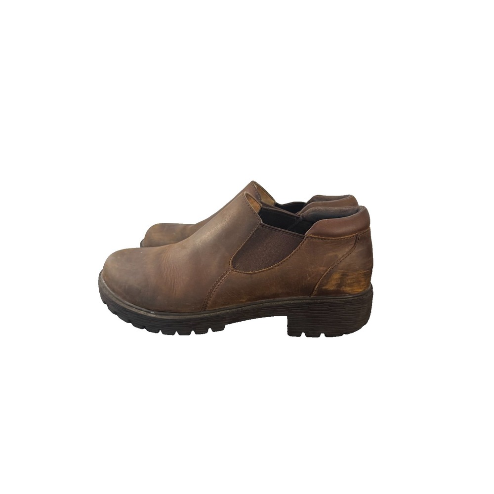 Alegria Ramona Womens US 8-8.5 Chelsea Boots Brown Oiled Leather Pull‎ On Boots